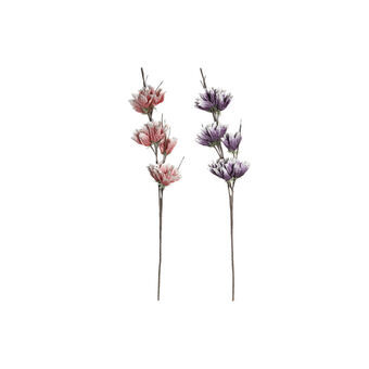 Decorative Flowers DKD Home Decor Lilac Fuchsia (25 x 10 x 117 cm) (2 Units)