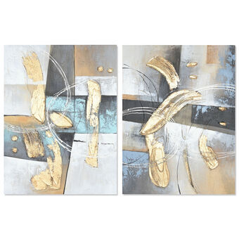 Painting DKD Home Decor Abstract Modern (60 x 3 x 80 cm) (2 Units)