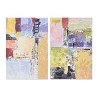 Painting DKD Home Decor Abstract Urban (60 x 3 x 90 cm) (2 Units)