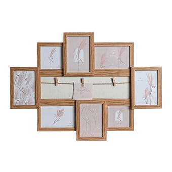 Photo frame DKD Home Decor Crystal Natural MDF Wood Shabby Chic (62 x 2,5 x 50 cm)