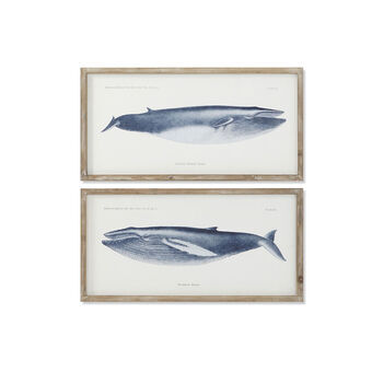 Painting Home ESPRIT Whale 70 x 2,5 x 35 cm (2 Units)