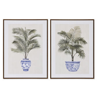 Painting Home ESPRIT Palms Colonial 60 x 4 x 80 cm (2 Units)