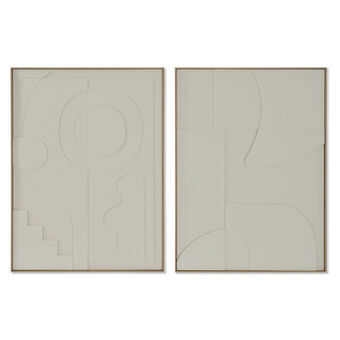 Painting Home ESPRIT Abstract Scandinavian 75 x 4 x 100 cm (2 Units)