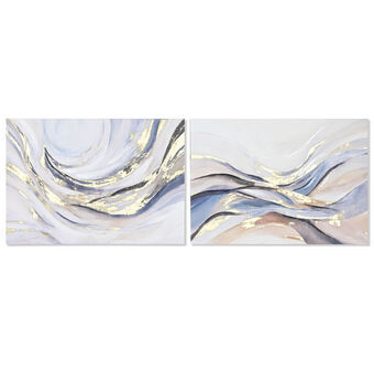 Painting Home ESPRIT Abstract Modern With relief 100 x 3,7 x 70 cm (2 Units)