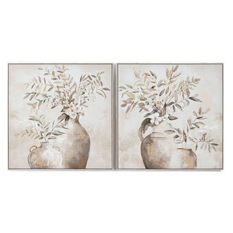 Painting Home ESPRIT Vase Traditional 82 x 4,5 x 82 cm (2 Units)