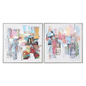 Painting Home ESPRIT Abstract Modern 82 x 4,5 x 82 cm (2 Units)