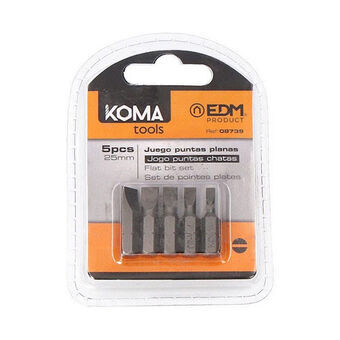 Bit set Koma Tools 25 mm Flat