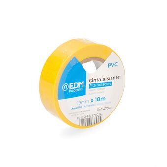 Insulating tape EDM Yellow PVC (10 m x 19 mm)