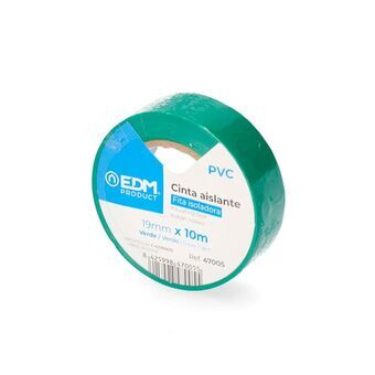 Insulating tape EDM Green PVC (10 m x 19 mm)