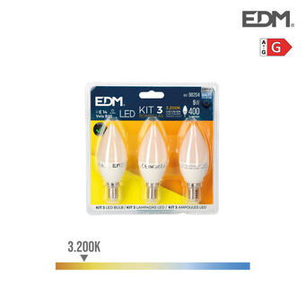 Candle Light Bulb EDM 5 W E14 G 400 lm (3200 K)