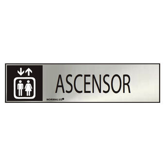 Sign Normaluz Ascensor Adhesive Stainless steel (5 x 20 cm)