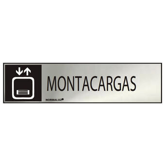 Sign Normaluz Montacargas Stainless steel (5 x 20 cm)
