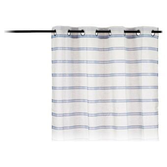 Curtain Net curtain Stripes Blue Polyester (140 x 260 cm)