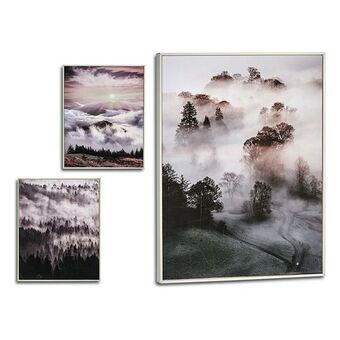 Painting Landscape With frame White Particleboard (41,2 x 2 x 51,2 cm)