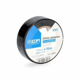 Insulating tape EDM Black PVC (10 m x 19 mm)