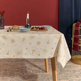 Stain-proof resined tablecloth Harry Potter Hogwarts Christmas 140 x 140 cm