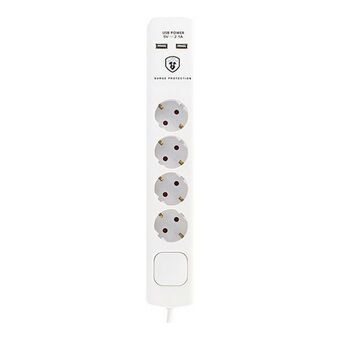 4-socket plugboard with power switch TM Electron 230 V