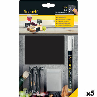 Board Securit With support Set 7,4 × 10,5 cm 20 Units Black