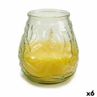 Scented Candle Yellow Transparent Citronela 9 x 9,5 x 9 cm (6 Units)