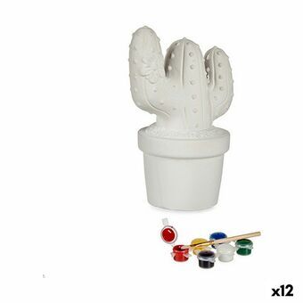 Paint Your Own Money Box Cactus 8,5 x 16,5 x 11,5 cm Ceramic (12 Units)