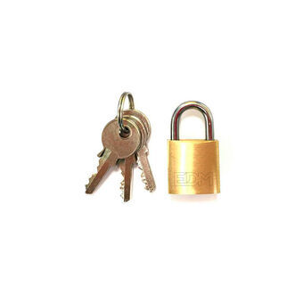 Key padlock EDM Brass normal (2 x 1,2 cm)