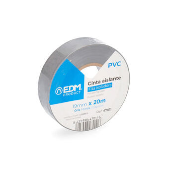 Insulating tape EDM Grey PVC (20 m x 19 mm)