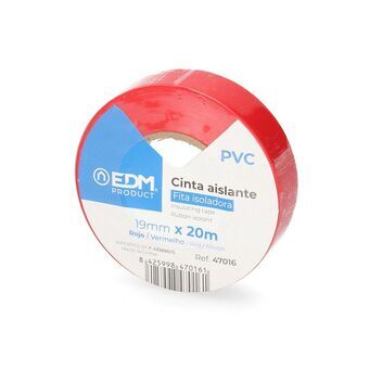 Insulating tape EDM Red PVC (20 m x 19 mm)