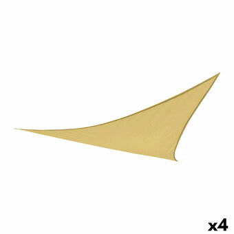Awning Aktive Triangular 360 x 0,5 x 360 cm Polyester Cream (4 Units)