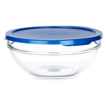 Round Lunch Box with Lid Chefs Plastic Glass 1700 ml (20,5 x 9 x 20,5 cm)