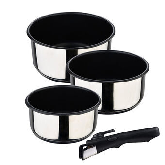 Set of Cookware Bergner Click & Cook Stainless steel 3 Pieces