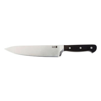 Chef\'s knife Quid Professional Inox Chef Black Black Metal 20 cm (Pack 6x)