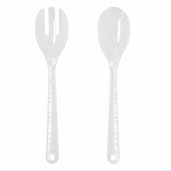 Salad serving utensils Quid Viba Transparent Plastic (28 x 6 x 0,5 cm) (2 pcs)