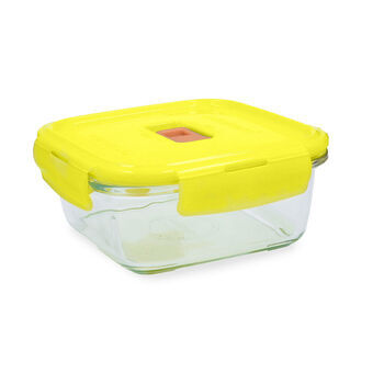 Hermetic Lunch Box Luminarc Pure Box Holy Squared Yellow Glass 1,22 L