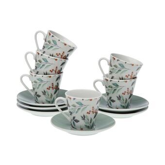 6 Piece Coffee Cup Set Versa Acebo Porcelain