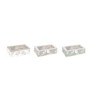 Box for Infusions DKD Home Decor Crystal MDF (23 x 15 x 7 cm) (3 Units)