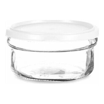 Round Lunch Box with Lid White Plastic Glass (415 cl)