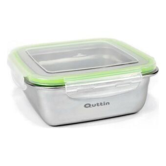 Lunch box Quttin Hermetically sealed Squared Stainless steel 750 ml 15 x 15 x 6,5 cm (750 ml)
