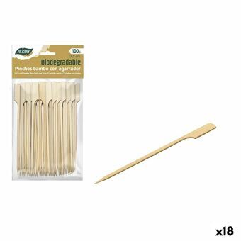 Barbecue Skewer Set Algon Bamboo 100 Pieces 13,5 cm (18 Units)