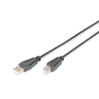 USB A to USB B Cable Digitus by Assmann AK-300105-005-S Black 50 cm