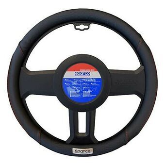 Steering Wheel Cover Sparco SPC1113BK Black Red (Ø 36 - 38 cm)
