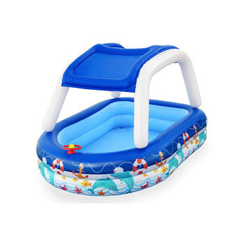 Inflatable Paddling Pool for Children Bestway Ship 213 x 155 x 132 cm White