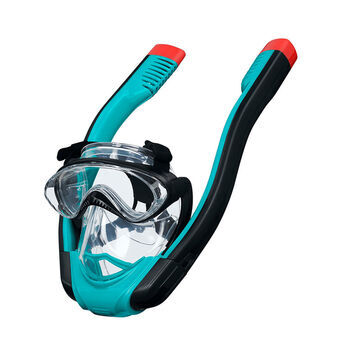Snorkel Goggles and Tube for Children Bestway Blue Black Multicolour L/XL