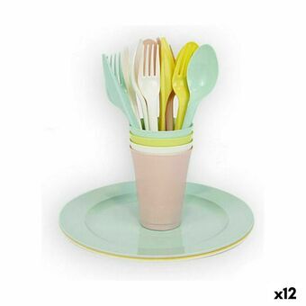 Dinnerware Set Dem 20 Pieces Multicolour Picnic (12 Units)