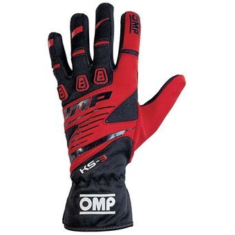 Karting Gloves OMP KS-3 Red/Black L