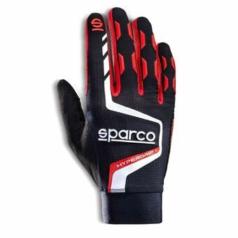 Gloves Sparco HYPERGRIP+ Black/Red 10 Multicolour