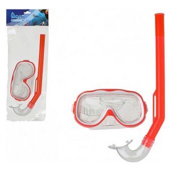 Snorkel Goggles and Tube for Children 119117 Red