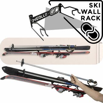 Wall Mount for Skis Meollo Black (2 Units)