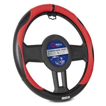 Steering Wheel Cover Sparco SPCS128RS Ø 37-38 cm Red