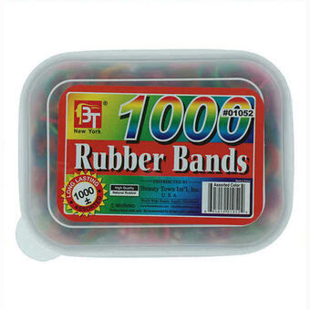 Rubber Hair Bands Beauty Town  Assorted/Multi (1000 uds)