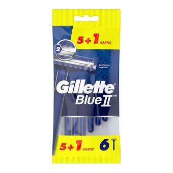 Manual shaving razor Gillette Blue II (6 uds)